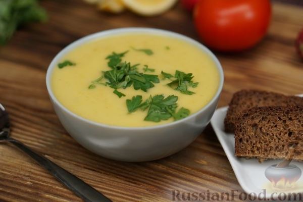 Кабачковый суп-пюре с плавленым сыром